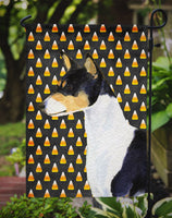 Basenji Candy Corn Halloween Portrait Flag Garden Size