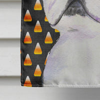 Boston Terrier Candy Corn Halloween Portrait Flag Canvas House Size