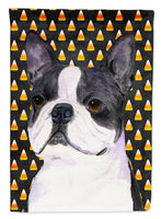 Boston Terrier Candy Corn Halloween Portrait Flag Canvas House Size