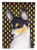 Chihuahua Candy Corn Halloween Portrait Flag Canvas House Size