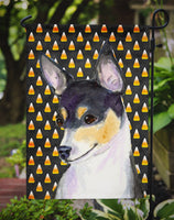 Chihuahua Candy Corn Halloween Portrait Flag Garden Size