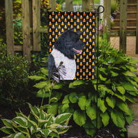 Akita Candy Corn Halloween Portrait Flag Garden Size