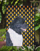 Akita Candy Corn Halloween Portrait Flag Garden Size