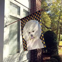 Bichon Frise Candy Corn Halloween Portrait Flag Canvas House Size