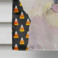 Bichon Frise Candy Corn Halloween Portrait Flag Canvas House Size