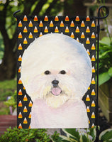 Bichon Frise Candy Corn Halloween Portrait Flag Garden Size