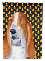 Basset Hound Candy Corn Halloween Portrait Flag Canvas House Size