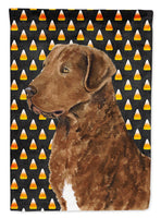 Chesapeake Bay Retriever Wheaten Candy Corn Halloween  Flag Canvas House Size