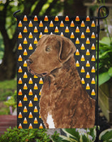 Chesapeake Bay Retriever Wheaten Candy Corn Halloween Portrait Flag Garden Size