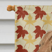 Chesapeake Bay Retriever Fall Leaves Portrait Flag Canvas House Size