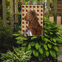 Chesapeake Bay Retriever Fall Leaves Portrait Flag Garden Size