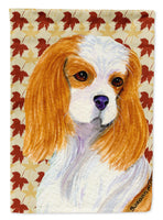 Cavalier Spaniel Fall Leaves Portrait Flag Canvas House Size