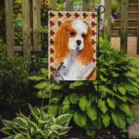 Cavalier Spaniel Fall Leaves Portrait Flag Garden Size