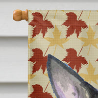 Chihuahua Fall Leaves Portrait Flag Canvas House Size