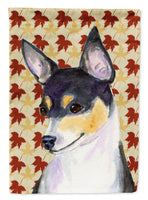 Chihuahua Fall Leaves Portrait Flag Canvas House Size