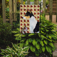 Basenji Fall Leaves Portrait Flag Garden Size