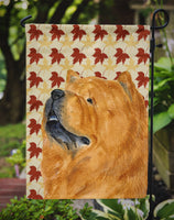 Chow Chow Fall Leaves Portrait Flag Garden Size