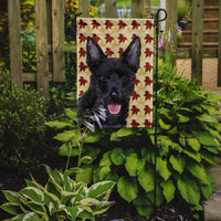 Australian Kelpie Fall Leaves Portrait Flag Garden Size