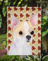 Chihuahua Fall Leaves Portrait Flag Garden Size