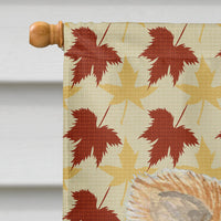 Chihuahua Fall Leaves Portrait Flag Canvas House Size