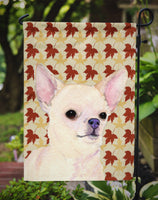 Chihuahua Fall Leaves Portrait Flag Garden Size