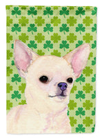 Chihuahua St. Patrick's Day Shamrock Portrait Flag Canvas House Size