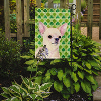 Chihuahua St. Patrick's Day Shamrock Portrait Flag Garden Size