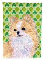 Chihuahua St. Patrick's Day Shamrock Portrait Flag Canvas House Size