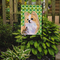 Chihuahua St. Patrick's Day Shamrock Portrait Flag Garden Size