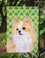 Chihuahua St. Patrick's Day Shamrock Portrait Flag Garden Size