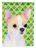 Chihuahua St. Patrick's Day Shamrock Portrait Flag Canvas House Size