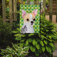 Chihuahua St. Patrick's Day Shamrock Portrait Flag Garden Size