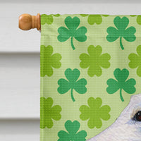 Borzoi St. Patrick's Day Shamrock Portrait Flag Canvas House Size