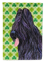 Briard St. Patrick's Day Shamrock Portrait Flag Canvas House Size