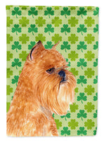 Brussels Griffon St. Patrick's Day Shamrock Portrait Flag Canvas House Size