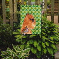 Brussels Griffon St. Patrick's Day Shamrock Portrait Flag Garden Size