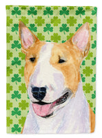 Bull Terrier St. Patrick's Day Shamrock Portrait Flag Canvas House Size