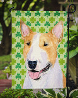 Bull Terrier St. Patrick's Day Shamrock Portrait Flag Garden Size