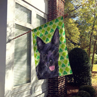 Australian Kelpie St. Patrick's Day Shamrock Portrait Flag Canvas House Size