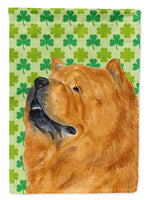 Chow Chow St. Patrick's Day Shamrock Portrait Flag Canvas House Size