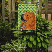 Chow Chow St. Patrick's Day Shamrock Portrait Flag Garden Size