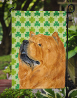 Chow Chow St. Patrick's Day Shamrock Portrait Flag Garden Size