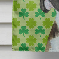 Boxer St. Patrick's Day Shamrock Portrait Flag Canvas House Size