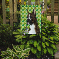 Boxer St. Patrick's Day Shamrock Portrait Flag Garden Size