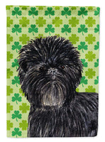 Affenpinscher St. Patrick's Day Shamrock Flag Canvas House Size