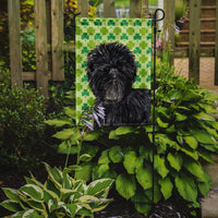 Affenpinscher St. Patrick's Day Shamrock Portrait Flag Garden Size