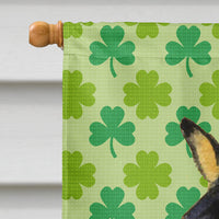 Basenji St. Patrick's Day Shamrock Portrait Flag Canvas House Size