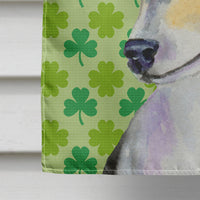 Chihuahua St. Patrick's Day Shamrock Portrait Flag Canvas House Size