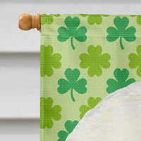 Bichon Frise St. Patrick's Day Shamrock Portrait Flag Canvas House Size