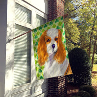 Cavalier Spaniel St. Patrick's Day Shamrock Portrait Flag Canvas House Size